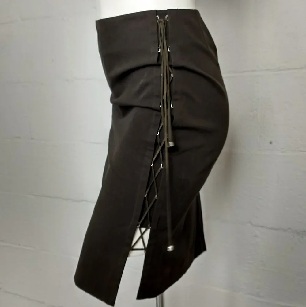 Elie Tahari Brown Side Lace Pencil Skirt 4